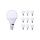 Voordeelpak 10x Noxion Lucent Lustre LED E14 Kogel Mat 2.5W 250lm - 827 Zeer Warm Wit | Vervangt 25W